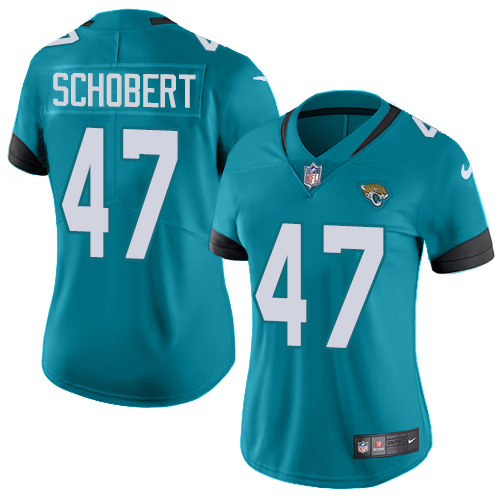 Nike Jacksonville Jaguars #47 Joe Schobert Teal Green Alternate Women Stitched NFL Vapor Untouchable Limited Jersey